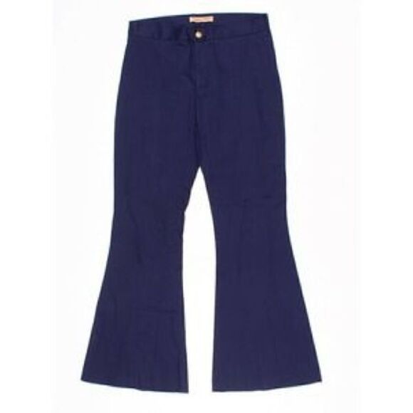 MAGGIE MARILYN She's Still A Dreamer Cotton Flared Pants In Navy size 2 NWT $295 - Picture 3 of 7